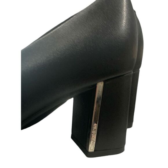 New in Box Calvin Klein Women's Unesta Pump Shoes Black Heel Size 8 Pointy Toe - Picture 4 of 6